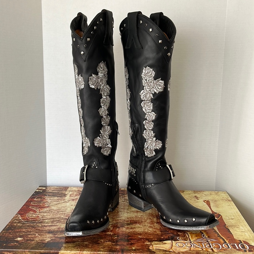 New Old Gringo Claire Tall 18” Black size 7.5